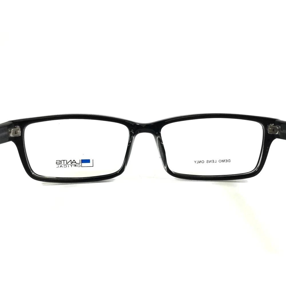 Lantis Optical Eyeglasses Frames CS L7006 BLK Black Rectangle Full Rim 57-17-145